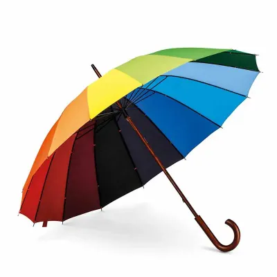 Guarda-chuva colorido com 16 varetas