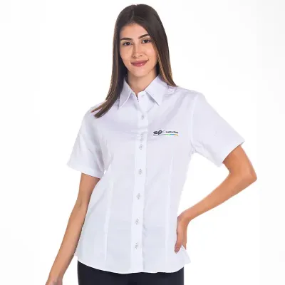 Camila Social Manga Curta Branco