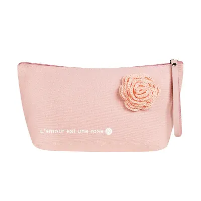 Nécessaire rosa - Flor e poesia