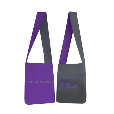 Bolsa Sofia Bolsa dupla face - roxa e cinza