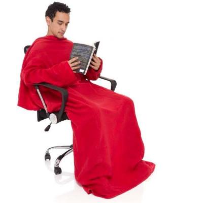 Cobertor de mangas para TV - vermelho
