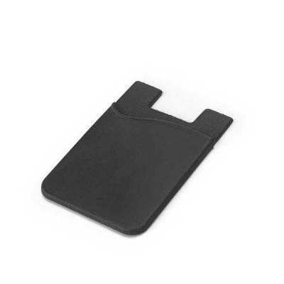 Porta-cartões para smartphone em silicone na cor preta