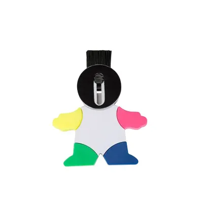 Marca texto boneco com limpador de tela e teclado