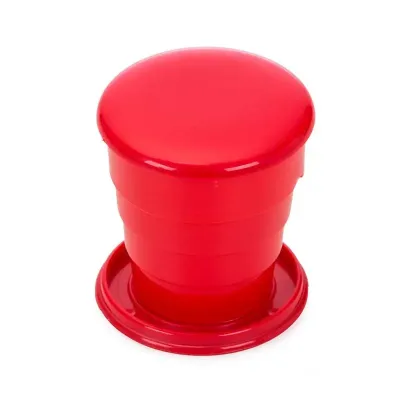 Copo retrátil 130ml vermelho