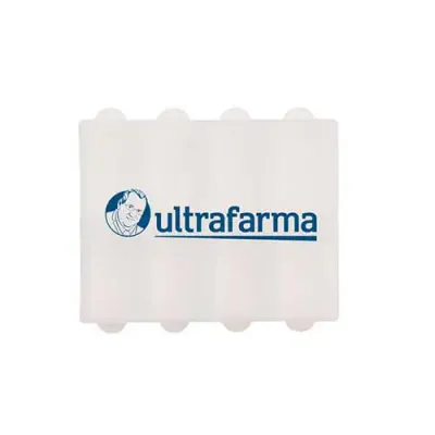 Porta comprimido semanal em material plástico. Cada divisória contém a letra inicial referente o ...