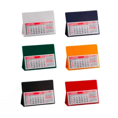 Calendário de mesa personalizado - opções de cores