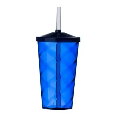 Copo acrílico com canudo 550ml