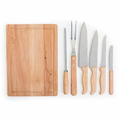 Kit churrasco com tábua e peças