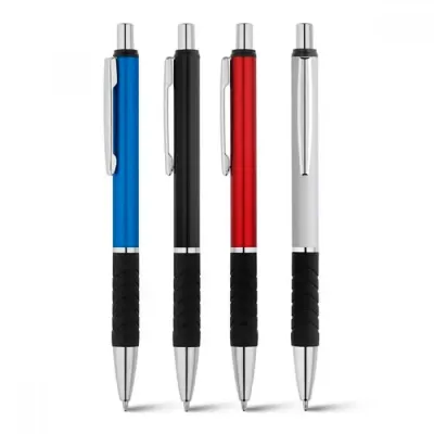 caneta esferográfica de Alumínio com Clipe de metal e grip cores sortidas