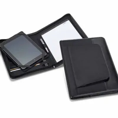 Pasta A4 em Couro Sintético e Microfibra com 20 folhas pautadas 