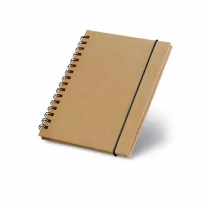 Caderno capa dura com fechamento em elástico