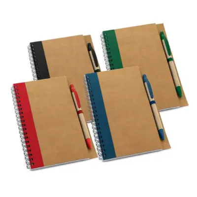 Caderno com porta caneta e caneta incluso