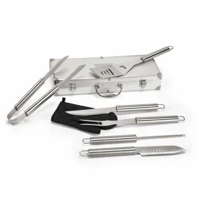 Kit churrasco personalizado em estojo de alumínio