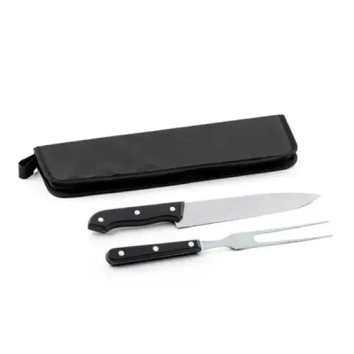 Kit churrasco personalizado de aço inox e PP