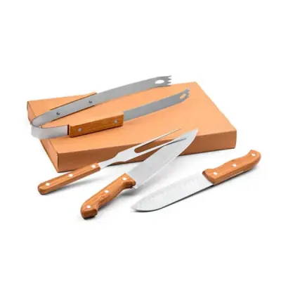 Kit churrasco personalizado em caixa kraft