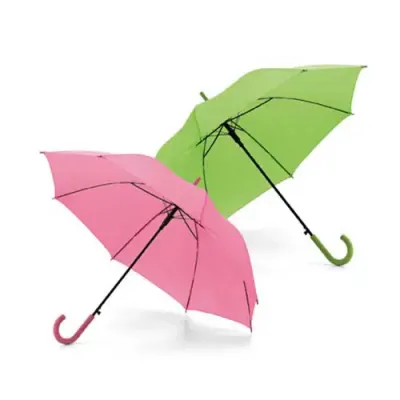 Guarda-chuva verde e rosa 