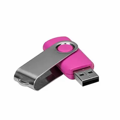 Pen Drive SM Giratório de Metal 8GB cor rosa