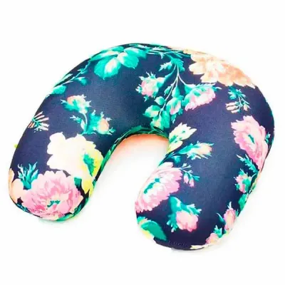 Almofada de pescoço com enchimento em fibra de silicone