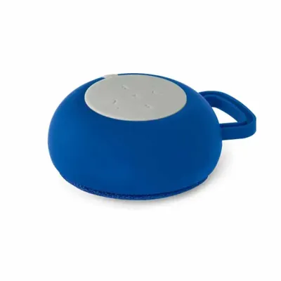 Caixa de som azul emborrachada