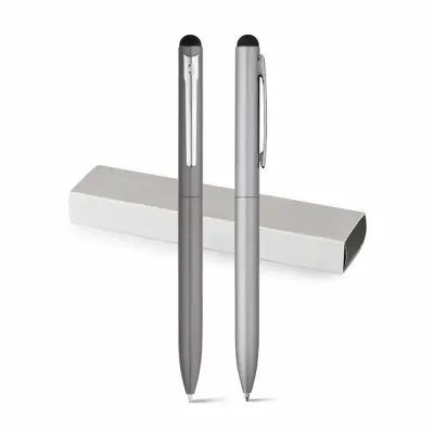 Caneta esferográfica em alumínio com mecanismo twist