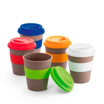 Copo em fibra de bambu, capacidade 390 ml