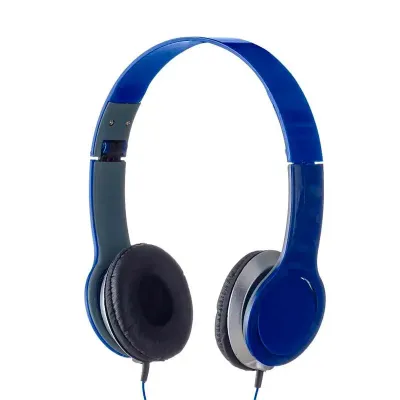 Fone de ouvido estéreo articulável em azul