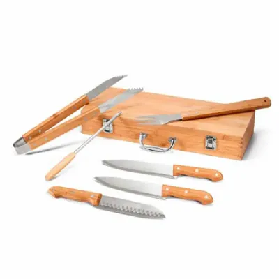 Kit Churrasco De Bambu Personalizado