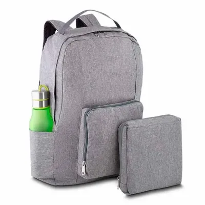 Mochila personalizada dobrável com alça de mão e bolsos
