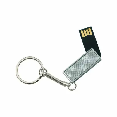 Pen drive giratório com detalhe texturizado