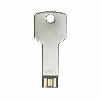 Pen drive em alumínio personalizado em formato de chave