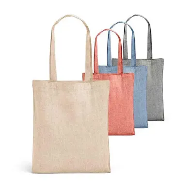 Sacola de algodão reciclado com alças de 65cm