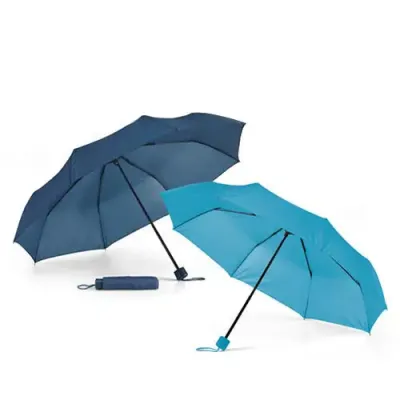 Guarda-chuva dobrável azul claro e escuro 