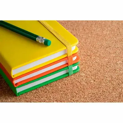 Caderno com variedade de cores