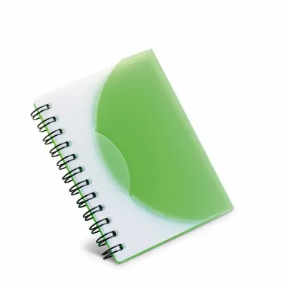 Caderno em espiral A7 verde