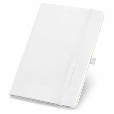 Caderno B6 com capa dura branca