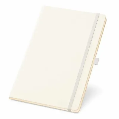 Caderno A5 com capa dura branca