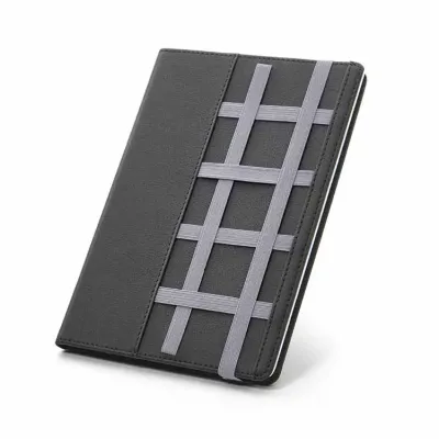 Caderno A5 em sintético capa dura 93712 cinza