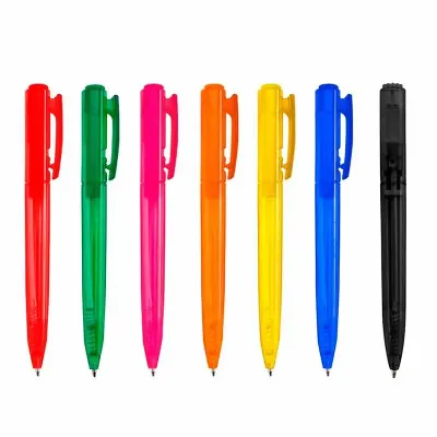 Caneta Plástica Translúcida