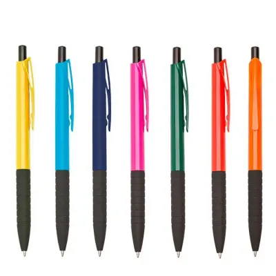 Caneta plástica colorida - várias cores