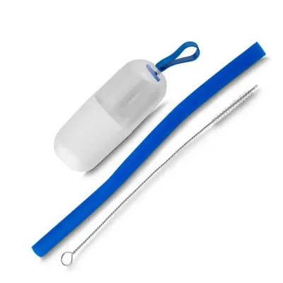 Kit Canudo e Escova de Limpeza - azul