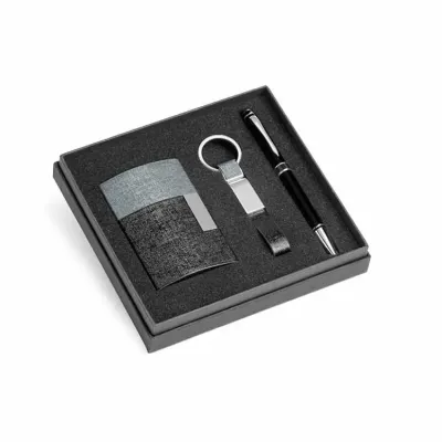 Kit de porta cartões, chaveiro e esferográfica 933156