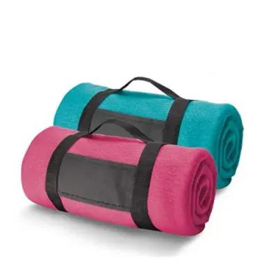 Manta vermelho e azul 