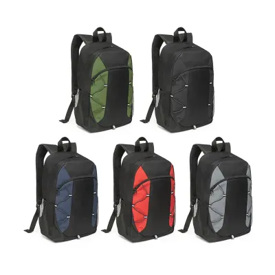 Mochila em 600D com detalhes em ripstop colorid