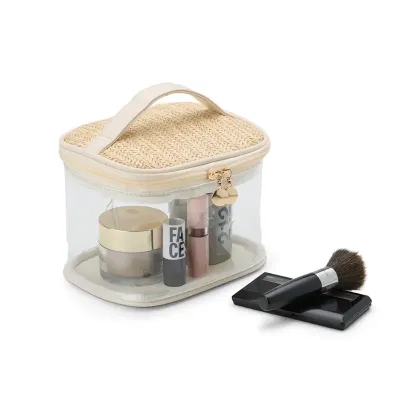 Necessaire em PVC e Palha 01708