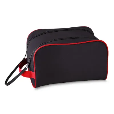 Necessaire Poliéster com detalhe vermelho