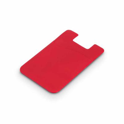 Porta-cartões para celular personalizado - vermelho