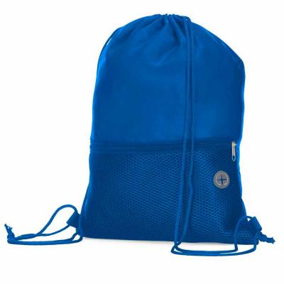 Saco mochila personalizado na cor azul
