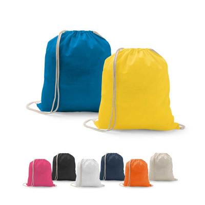 Sacola tipo mochila em algodão reciclado - cores