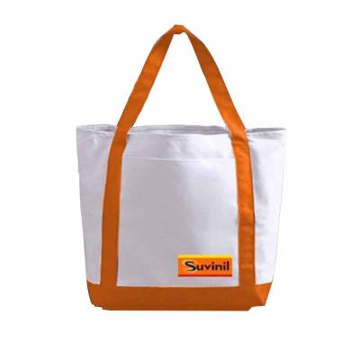 Sacola personalizada em nylon 600 com alça de ombro e bolso