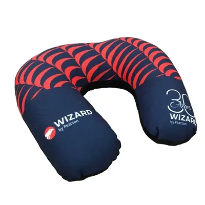 Almofada de pescoço produzida em microfibra 